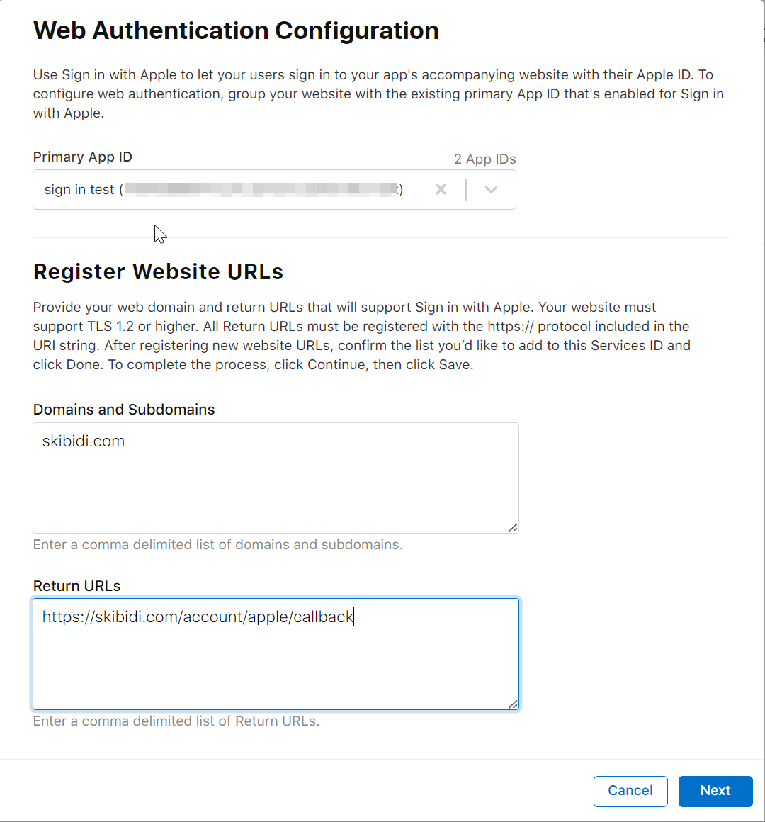Scenario 1: Across columns